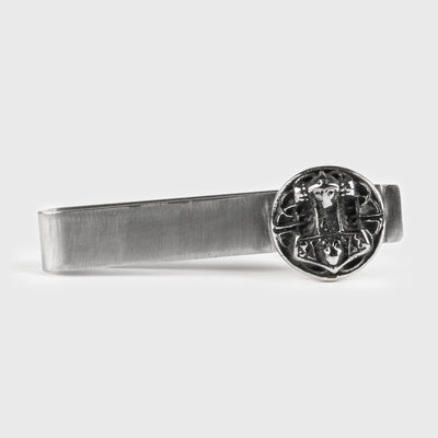 Mjolnir Disc Tie Bar, Stainless Steel