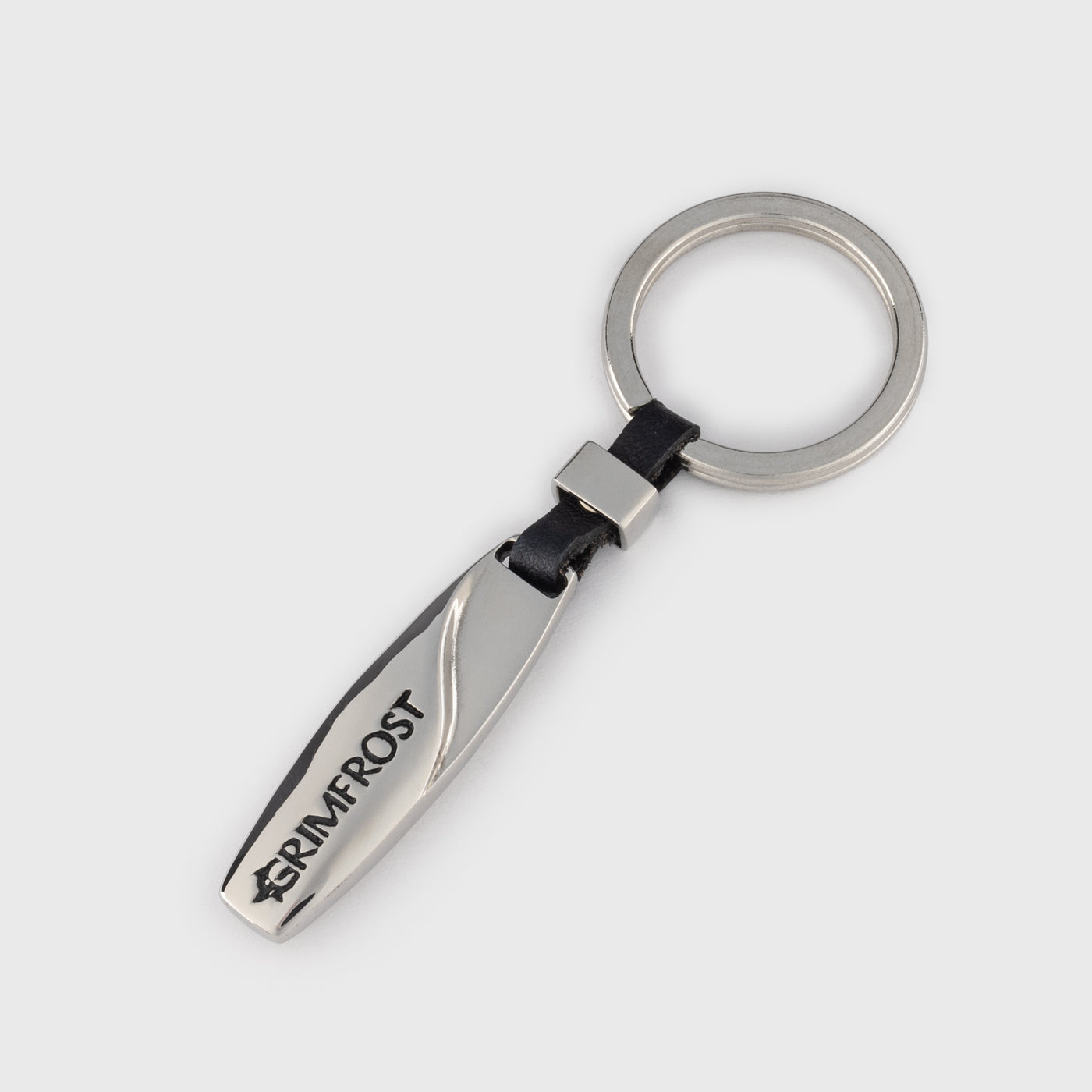 Grimfrost Logo Keychain, Stainless Steel