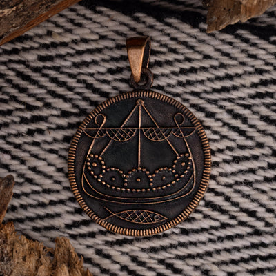 Ribe Ship Pendant, Bronze