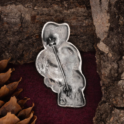 Birdman Brooch, Silver