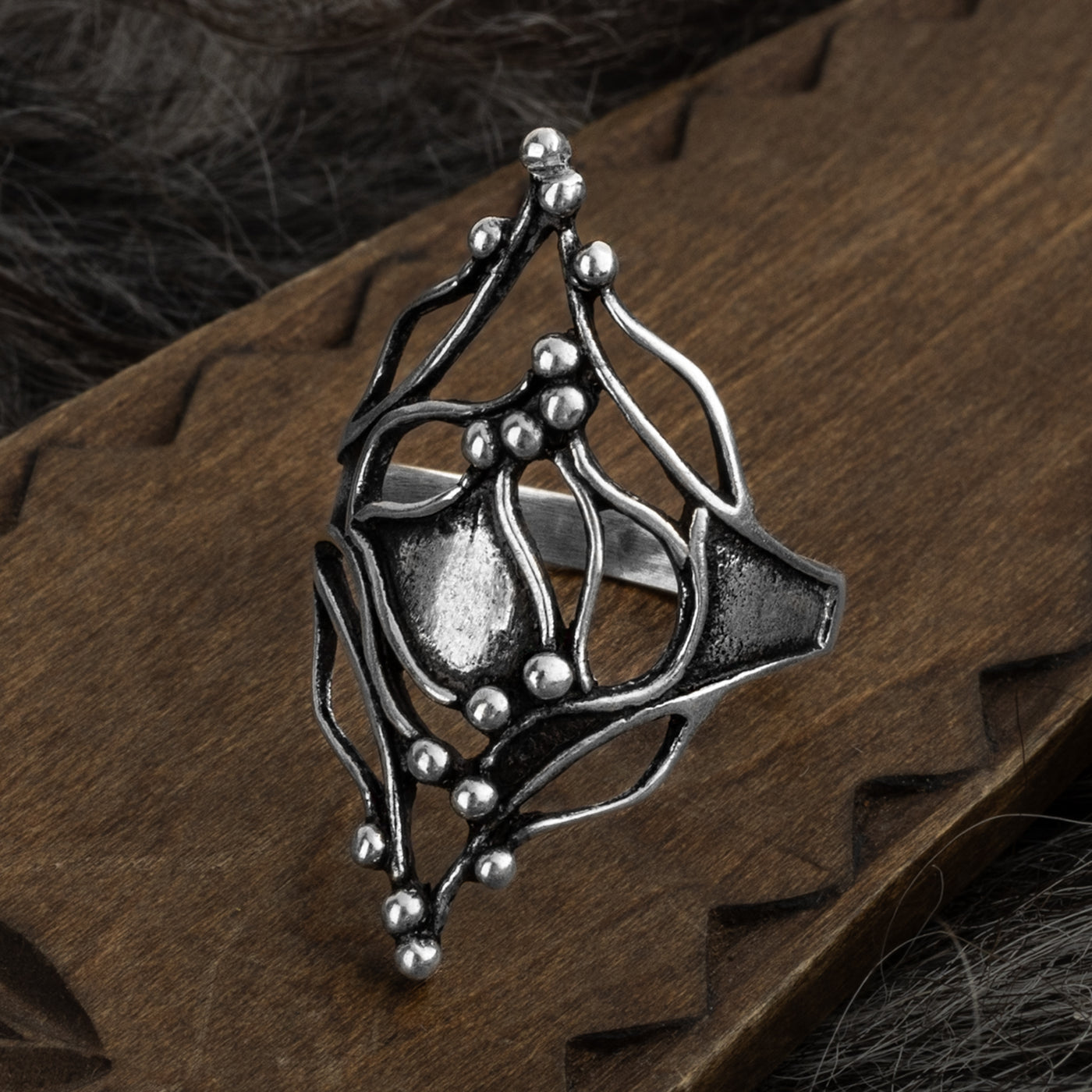 Roots Ring, Sterling Silver