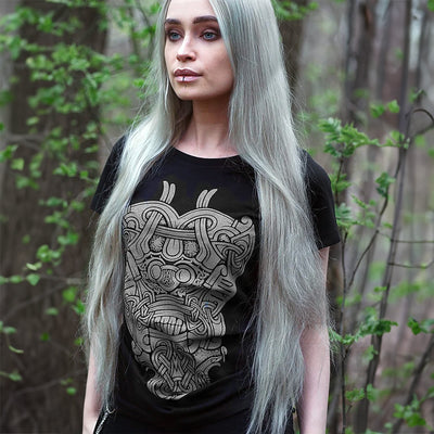 Women's Premium Tee, Loki Mask, Black