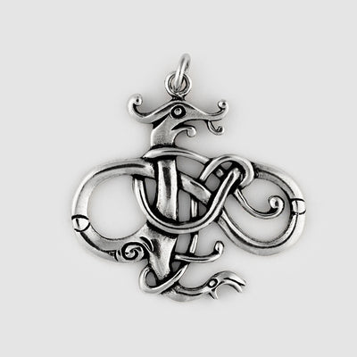 Lindworm Pendant, Silver