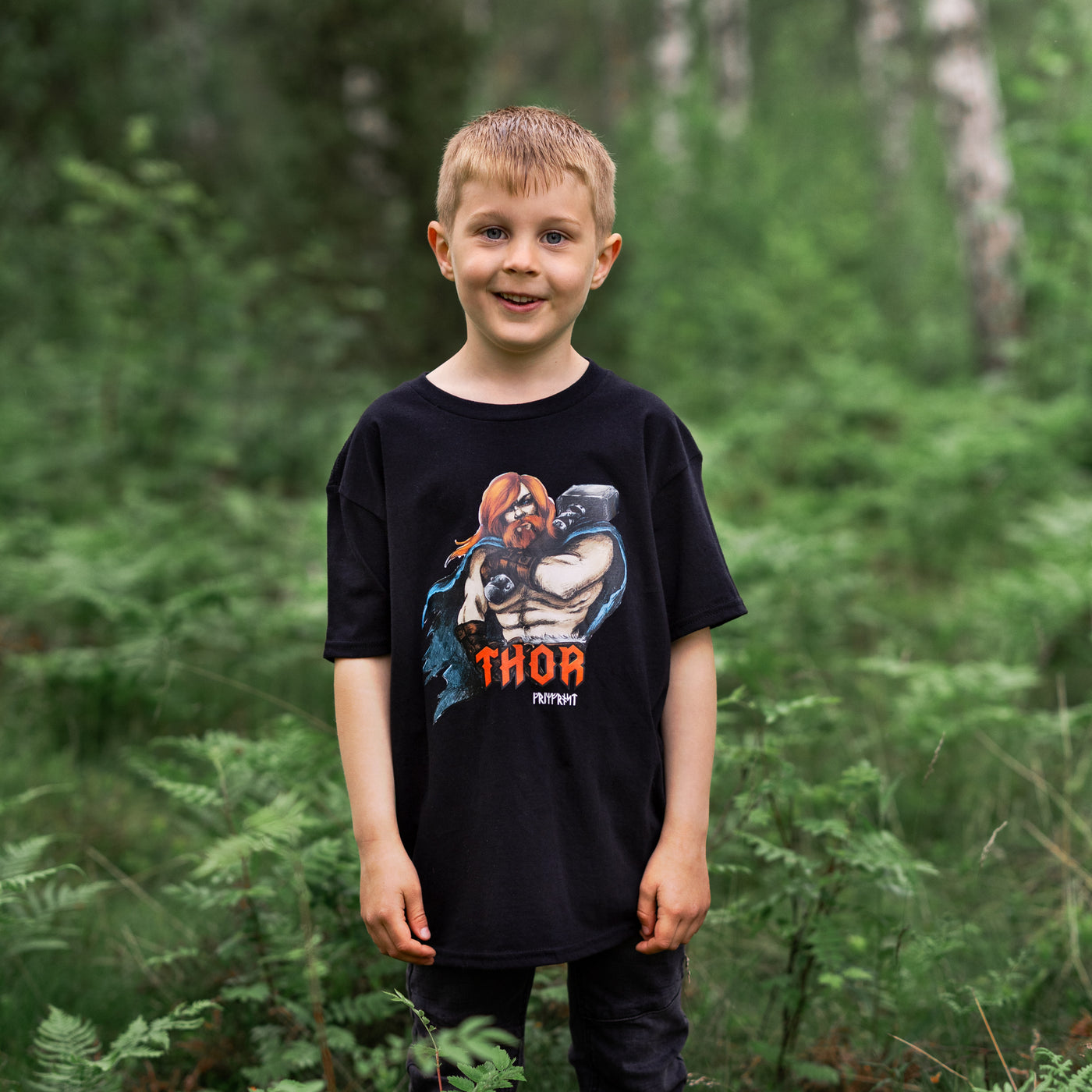 Kids T-shirt, Thor, Black