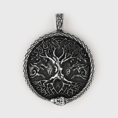 Yggdrasil Pendant, Stainless Steel