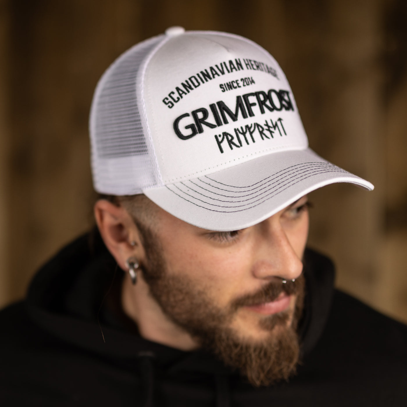 Trucker Cap, Scandinavian Heritage, White