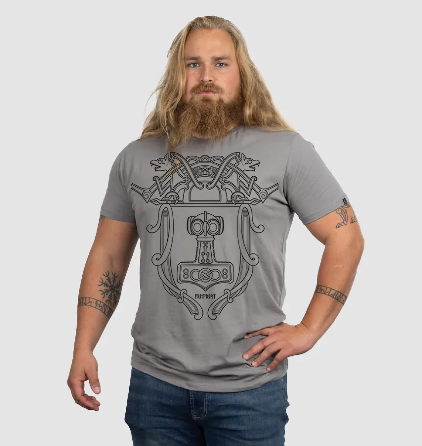 Premium Tee, Mjolnir, Grey