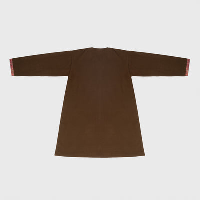 Viking Kaftan, Brown with Red Silk