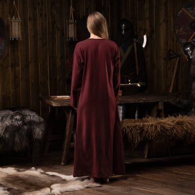 Viking Dress, Wool Twill, Red