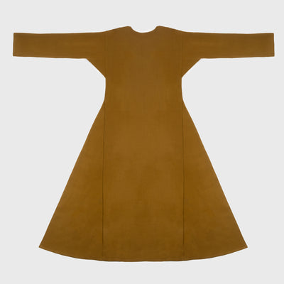 Viking Dress, Wool Twill, Mustard