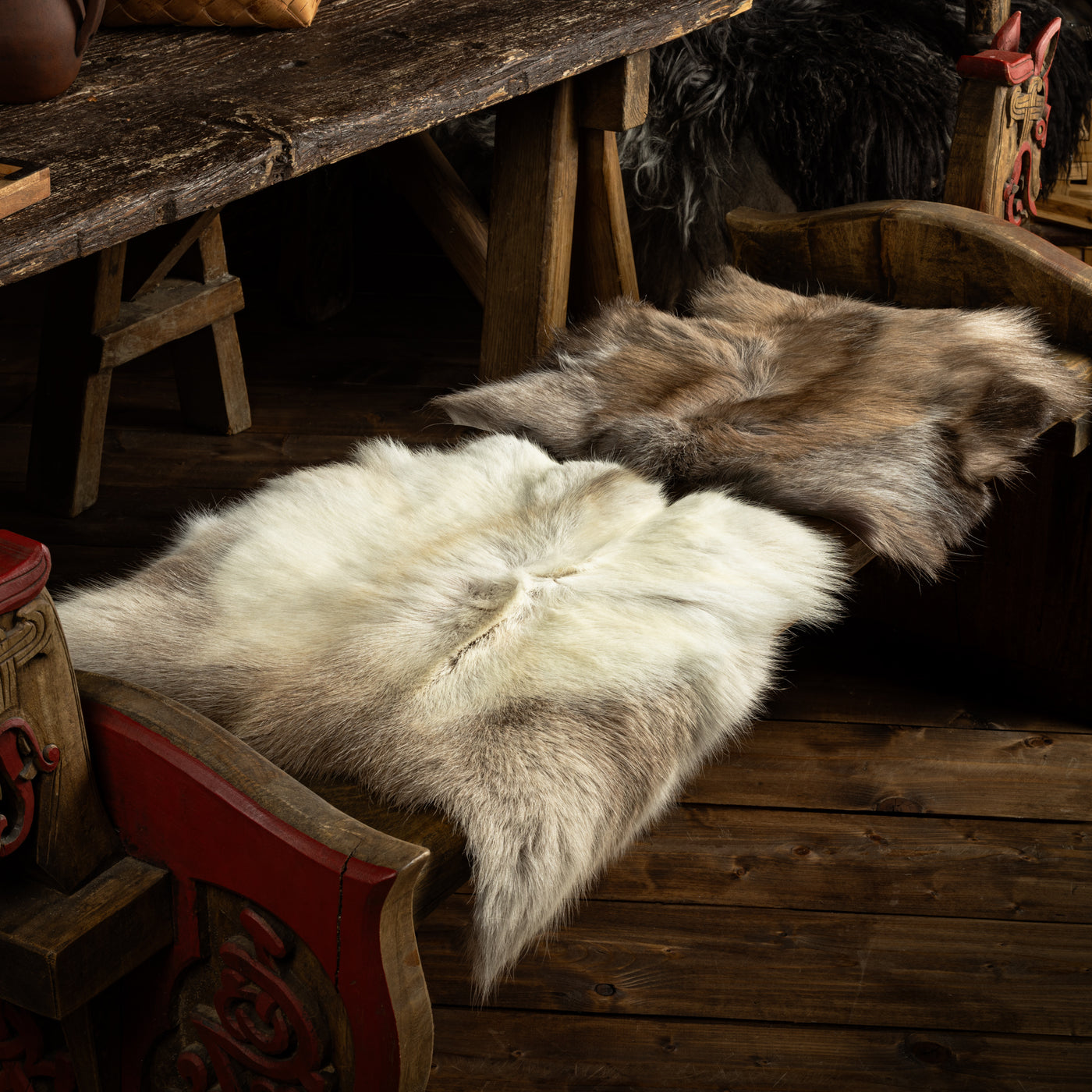 Seat Pad Reindeer Skin, Outdoor