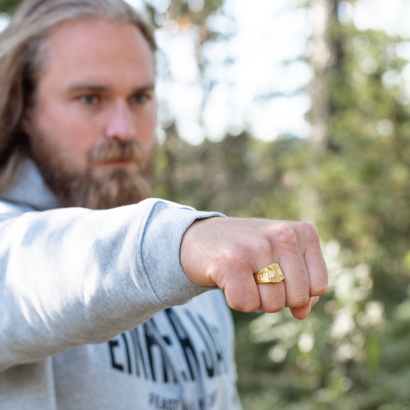 Mjolnir Ring, Gold Plated