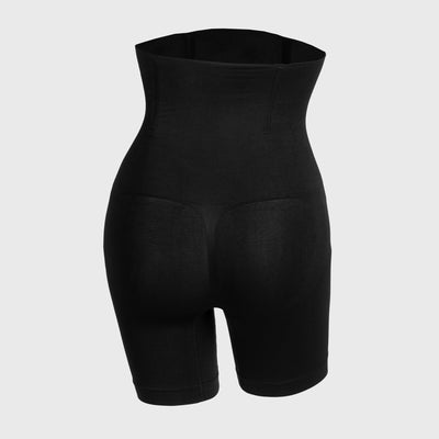 High-Waisted Mid Thigh Short, Black