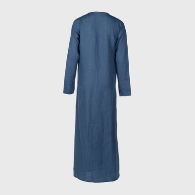 Viking Dress, Linen Blue