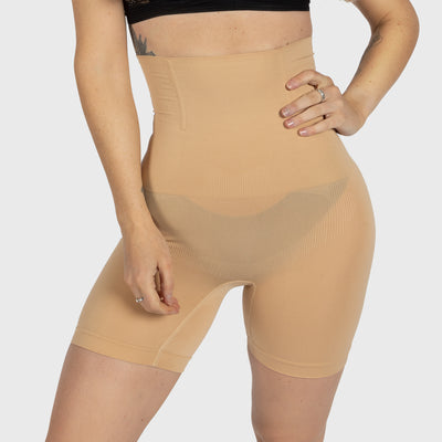 High-Waisted Mid Thigh Short, Sand