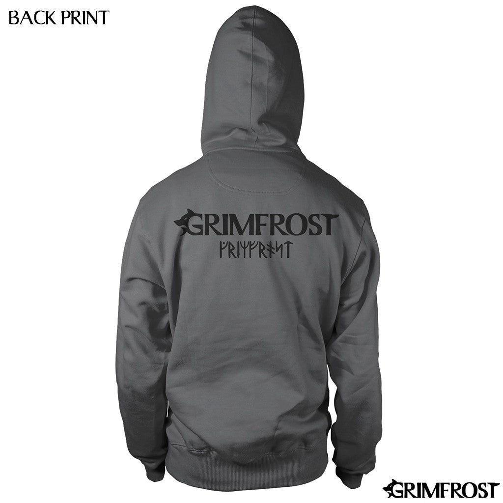 Hoodies - Zip Hoodie, Grimfrost, Steel Grey - Grimfrost.com