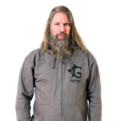 Hoodies - Zip Hoodie, Grimfrost, Steel Grey - Grimfrost.com