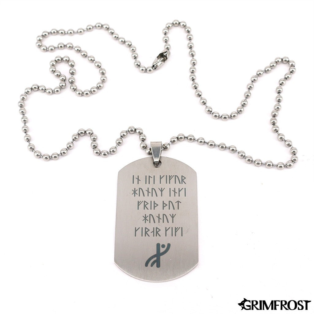 Dog Tags - Havamal Dog Tag, Stanza 16 - Grimfrost.com