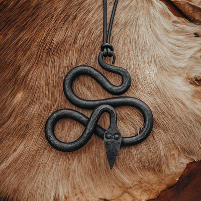 Pendants - Jörmungandr Amulet, Iron - Grimfrost.com