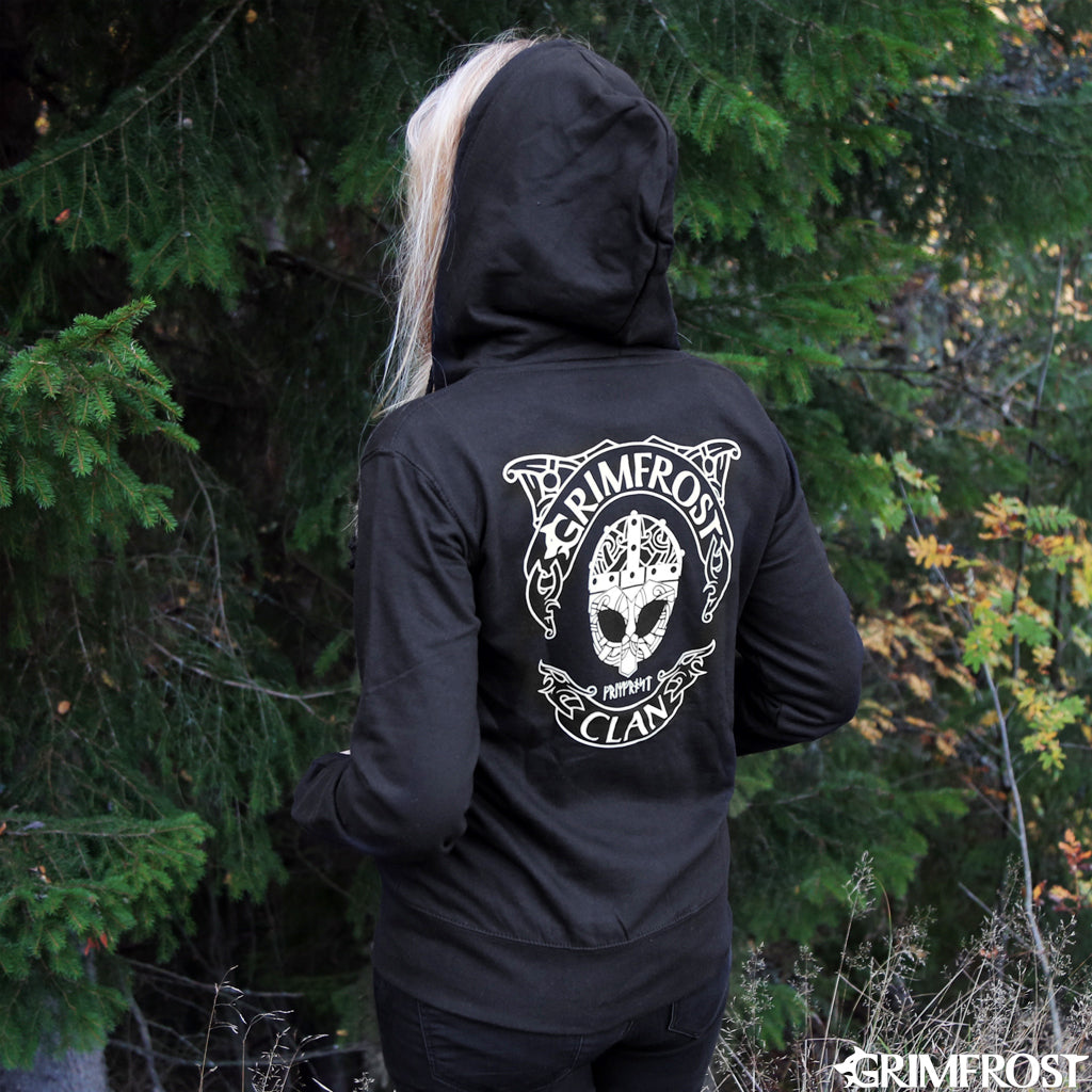 Hoodies - Women's Zoodie, Grimfrost Clan, Black - Grimfrost.com