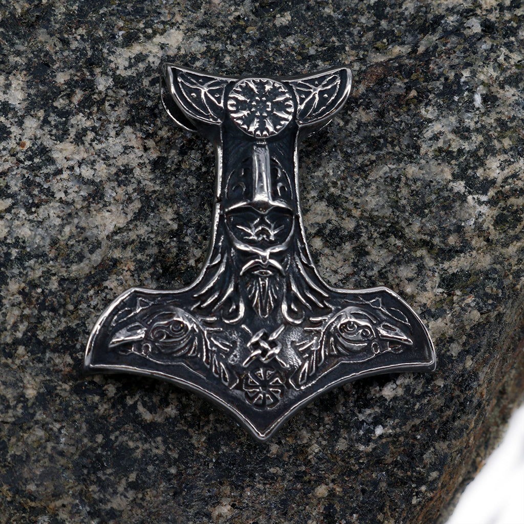 Thor's Hammers - Ravens Hammer, Stainless Steel - Grimfrost.com