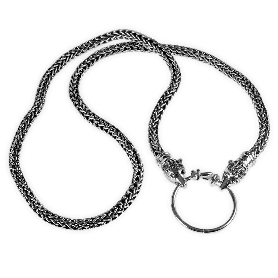 Neck Chains - Valhalla Bear Chain, Silver - Grimfrost.com