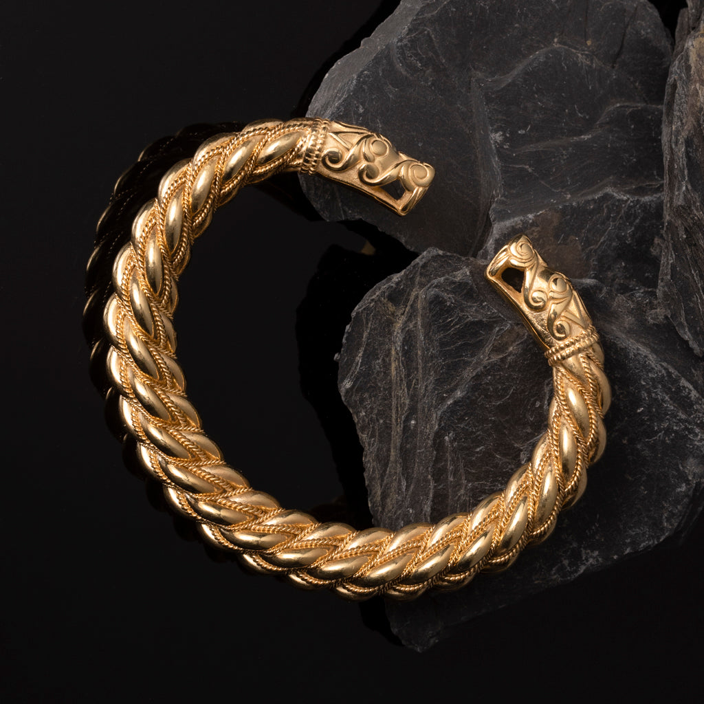 Premium Thick Gotland Armring, Gold