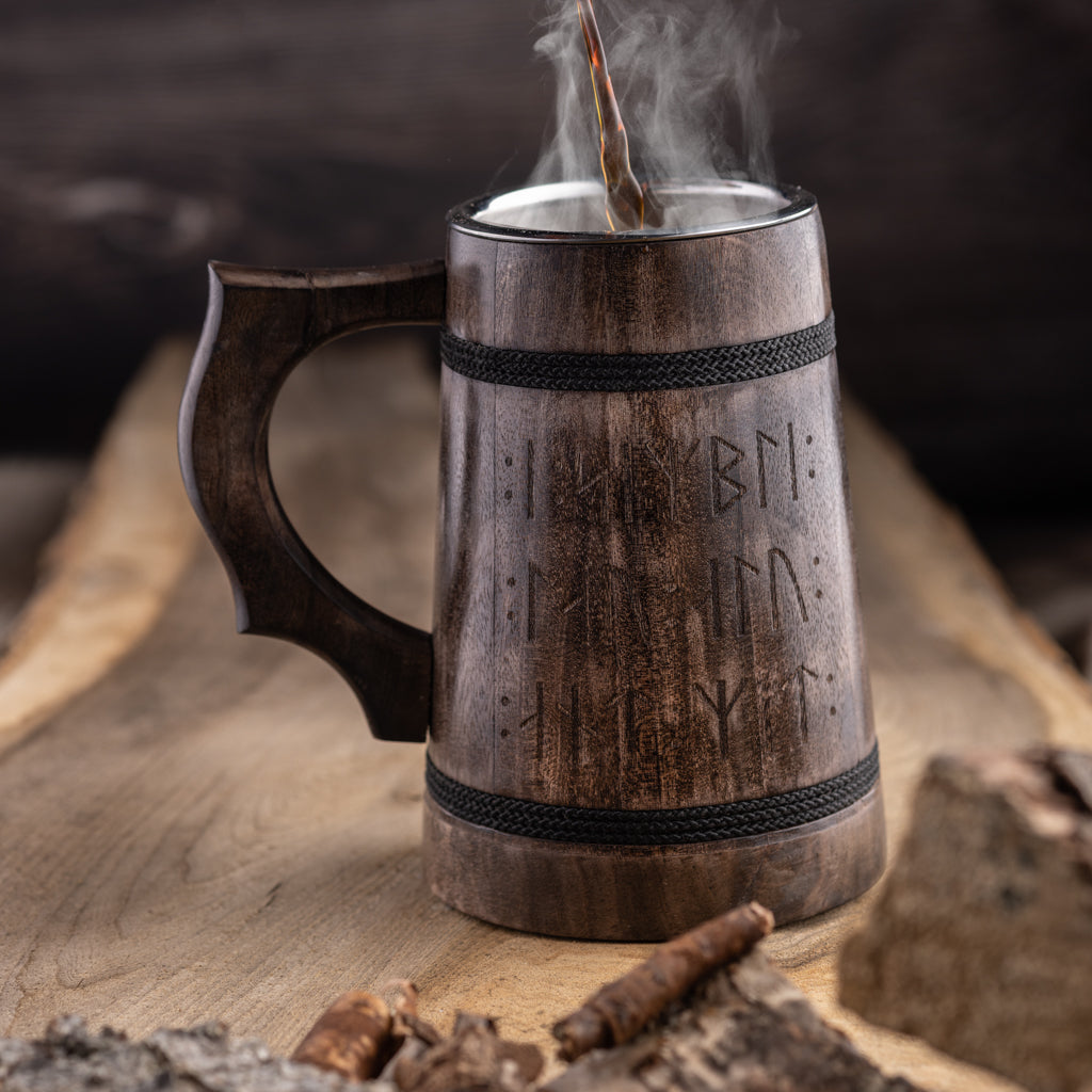 Tankard, Runes, Dark Wood