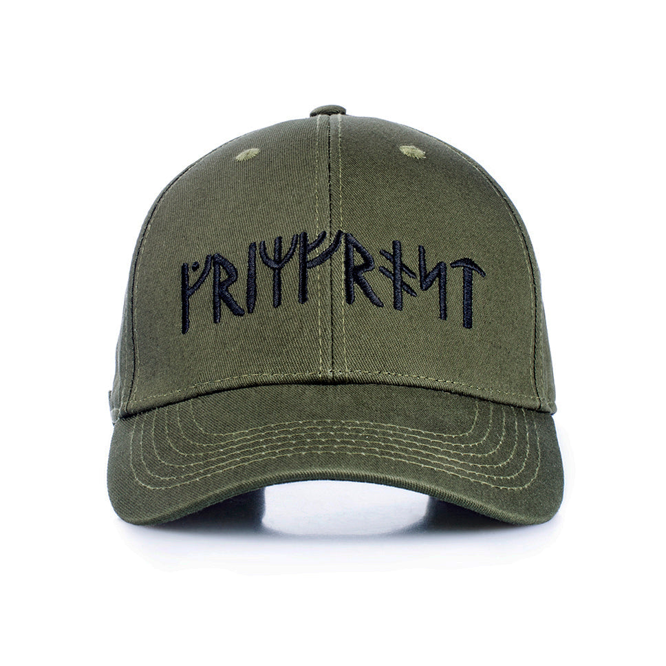 Caps - Grimfrost Rune Baseball Cap, Army Green - Grimfrost.com