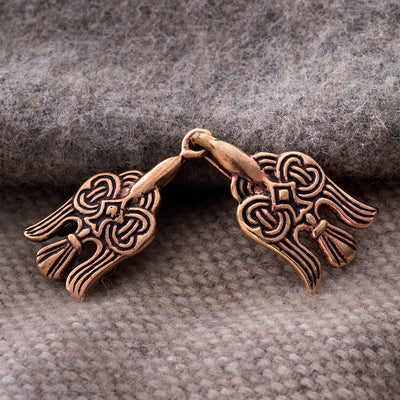 Clasps - Raven Clasp, Small, Bronze - Grimfrost.com