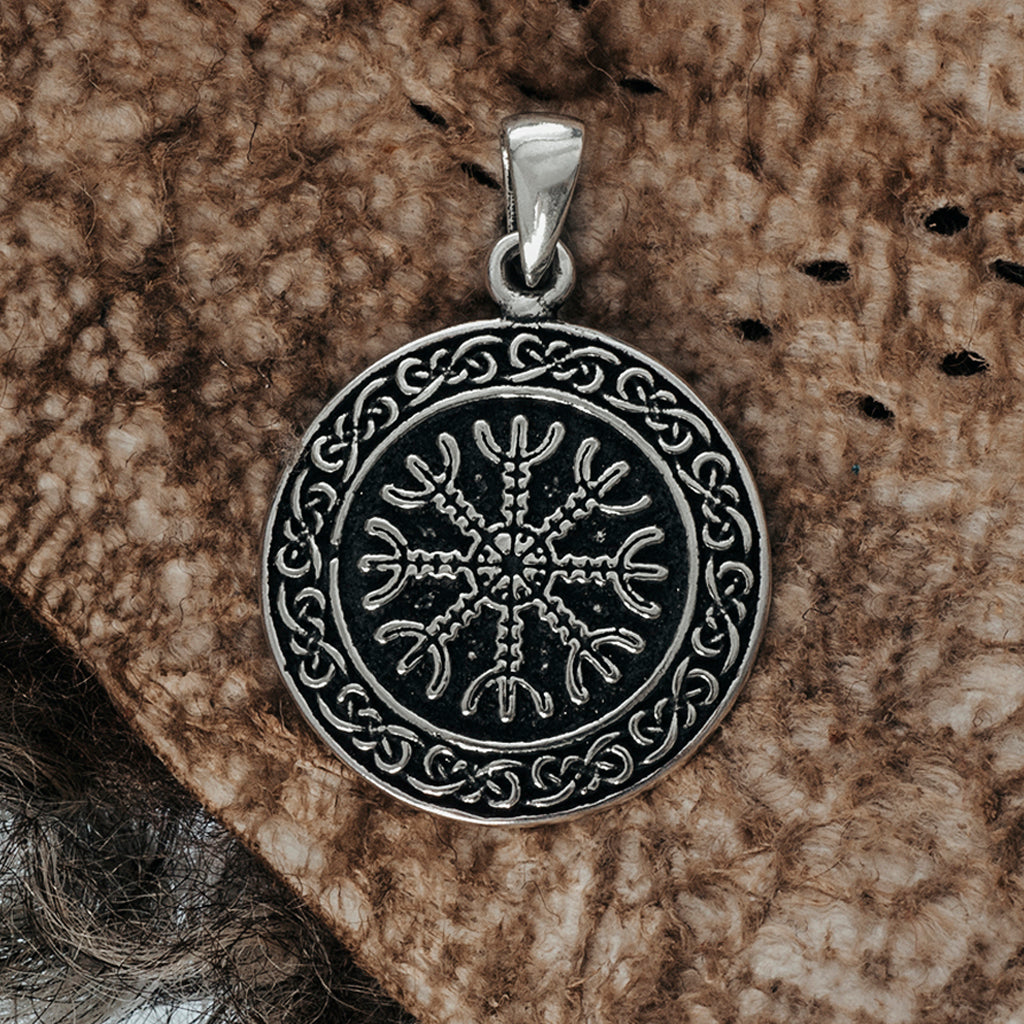 Pendants - Aegishjálmur Amulet, Silver - Grimfrost.com