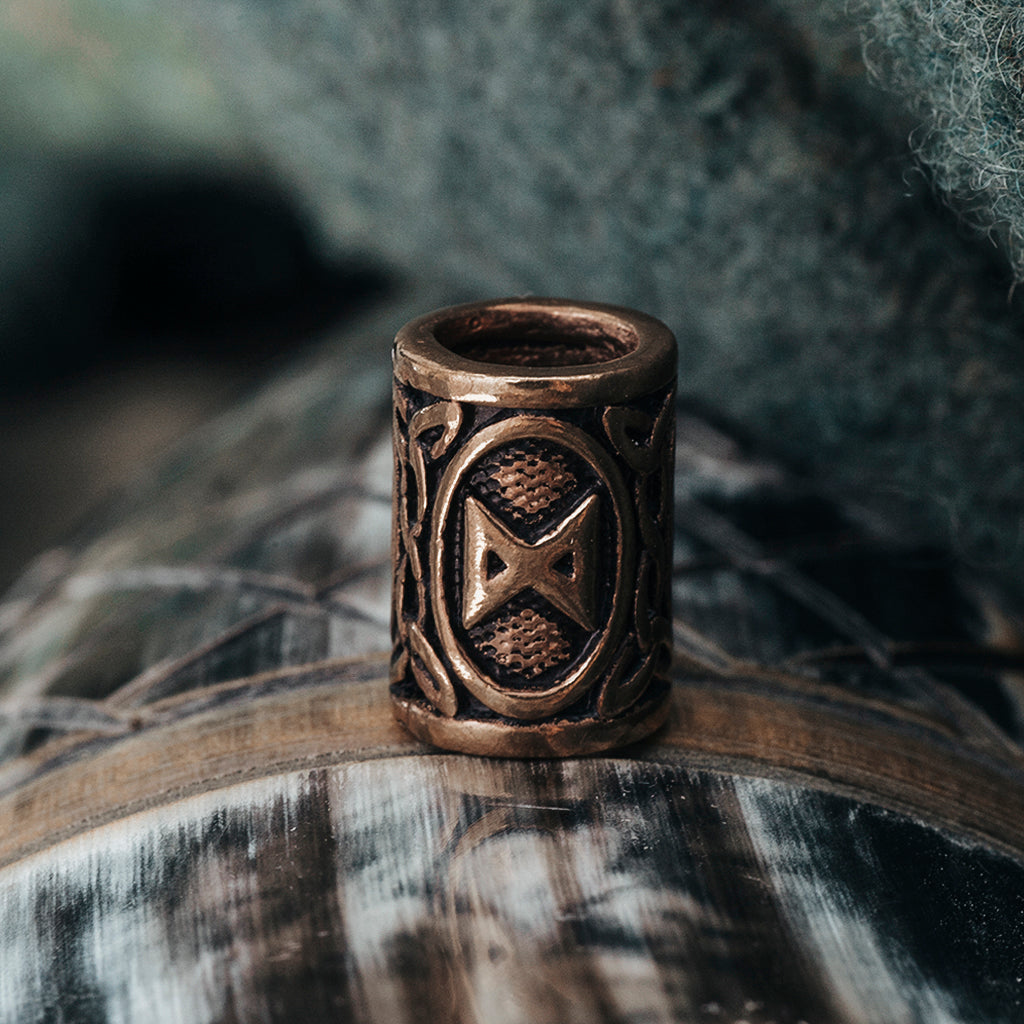 Dagaz Beard Ring, Bronze – Grimfrost Intl