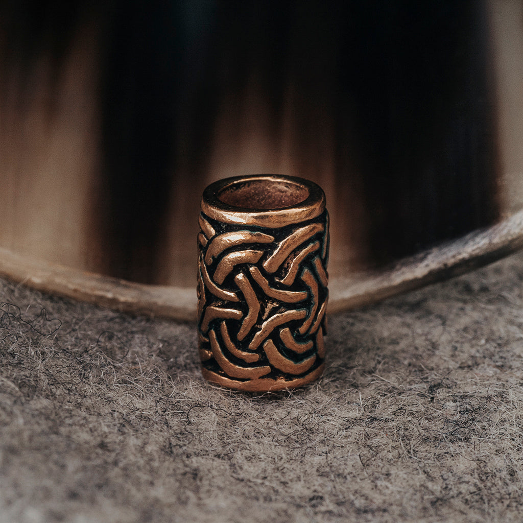 Knotwork Beard Ring, Bronze – Grimfrost Intl