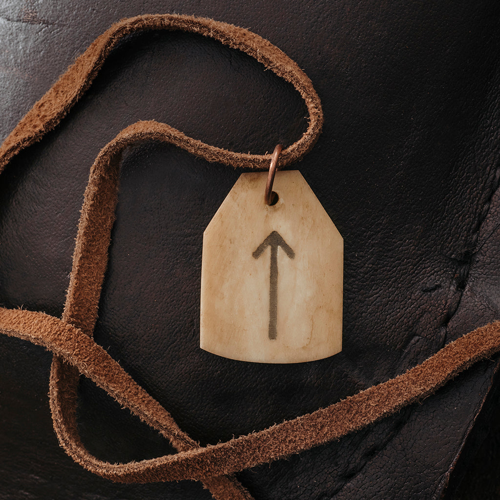Tyr Rune Amulet, Bone – Grimfrost Intl