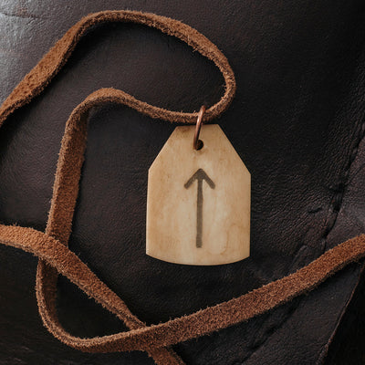 Bone Amulets - Tyr Rune Amulet, Bone - Grimfrost.com