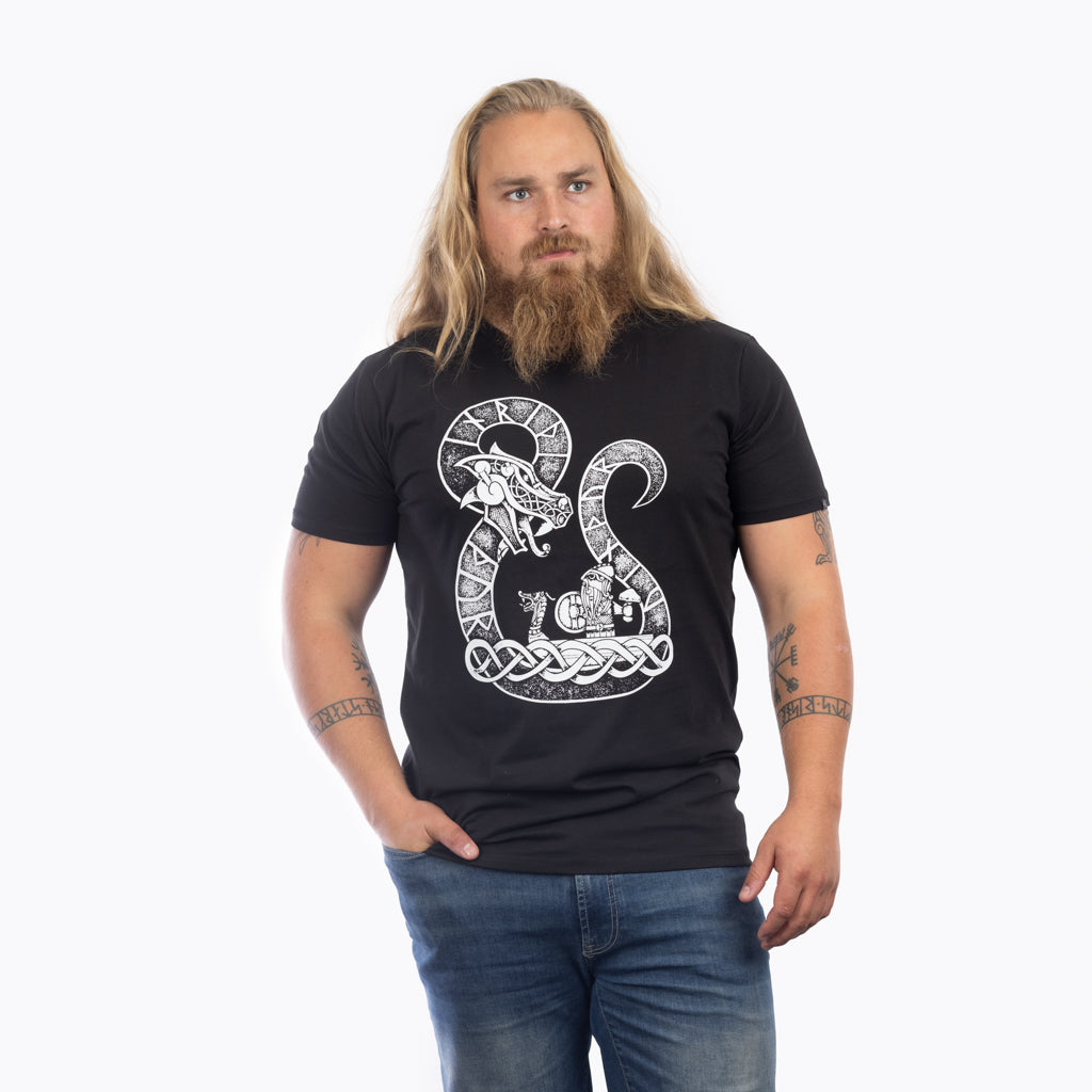 Premium Tee, Thor vs Jormungandr, Black