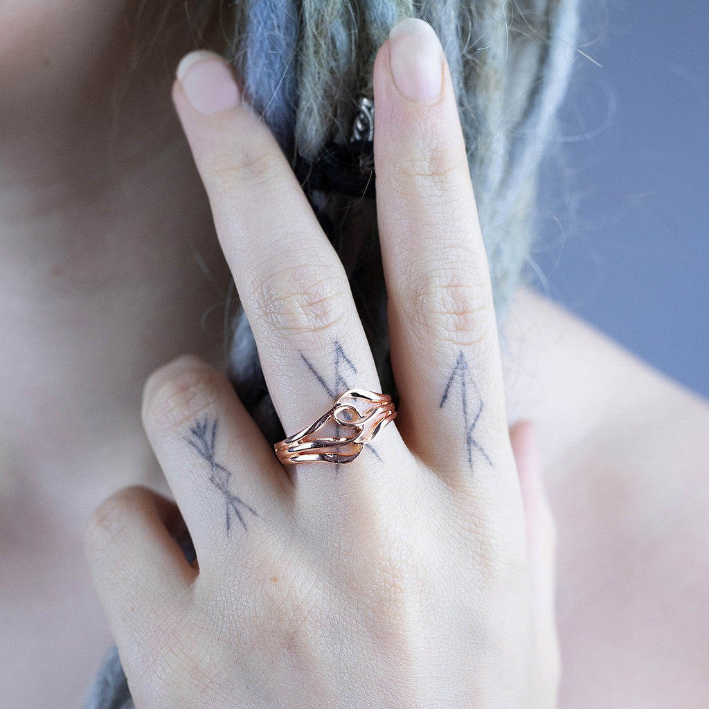 Entangled Ring, Rose Gold