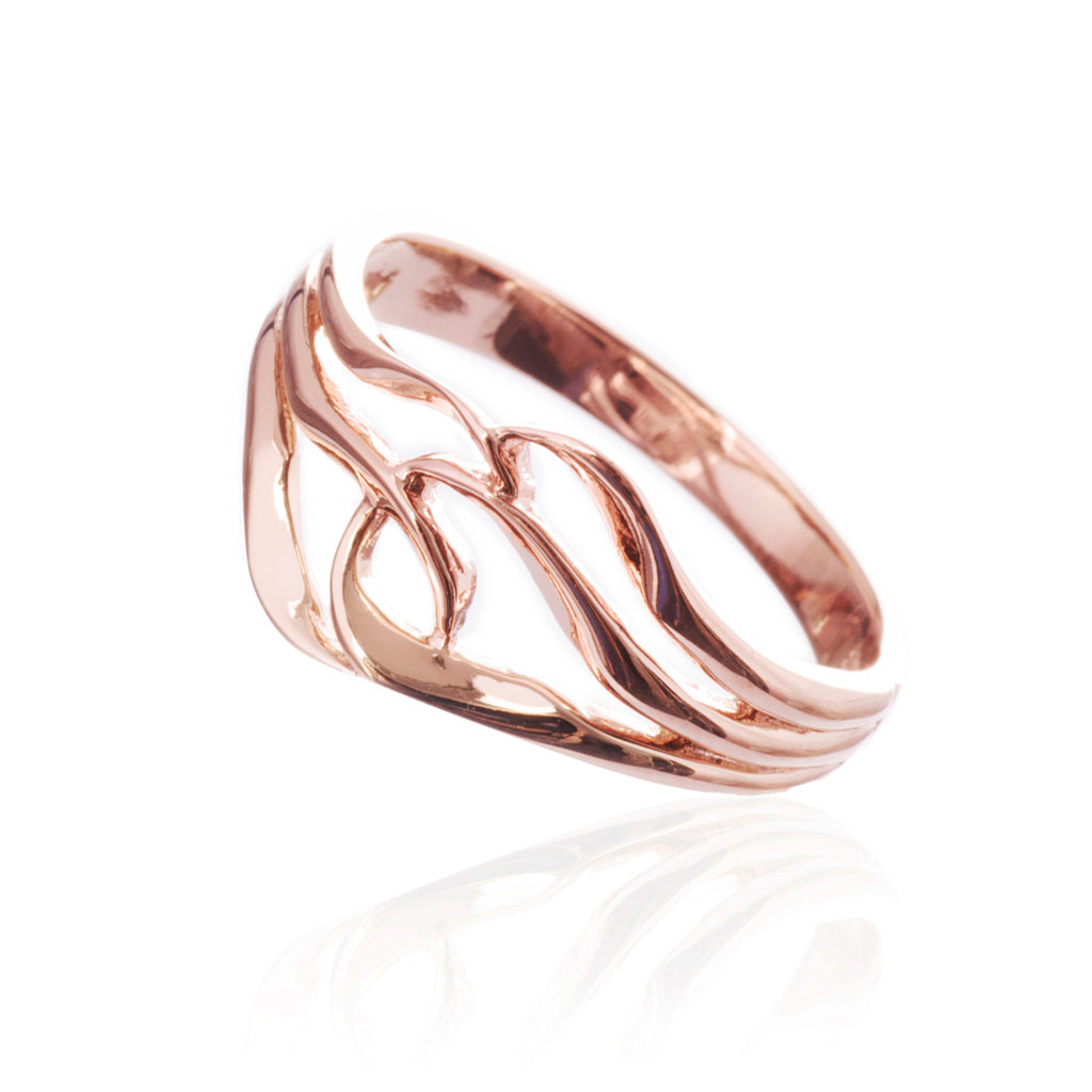  - Entangled Ring, Rose Gold - Grimfrost.com