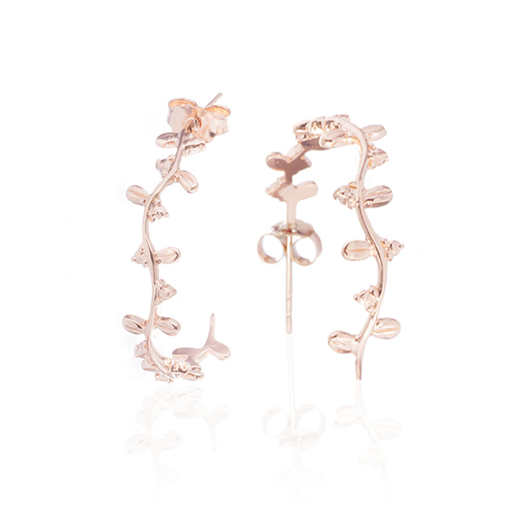  - Bjarkan Earrings, Rose Gold - Grimfrost.com