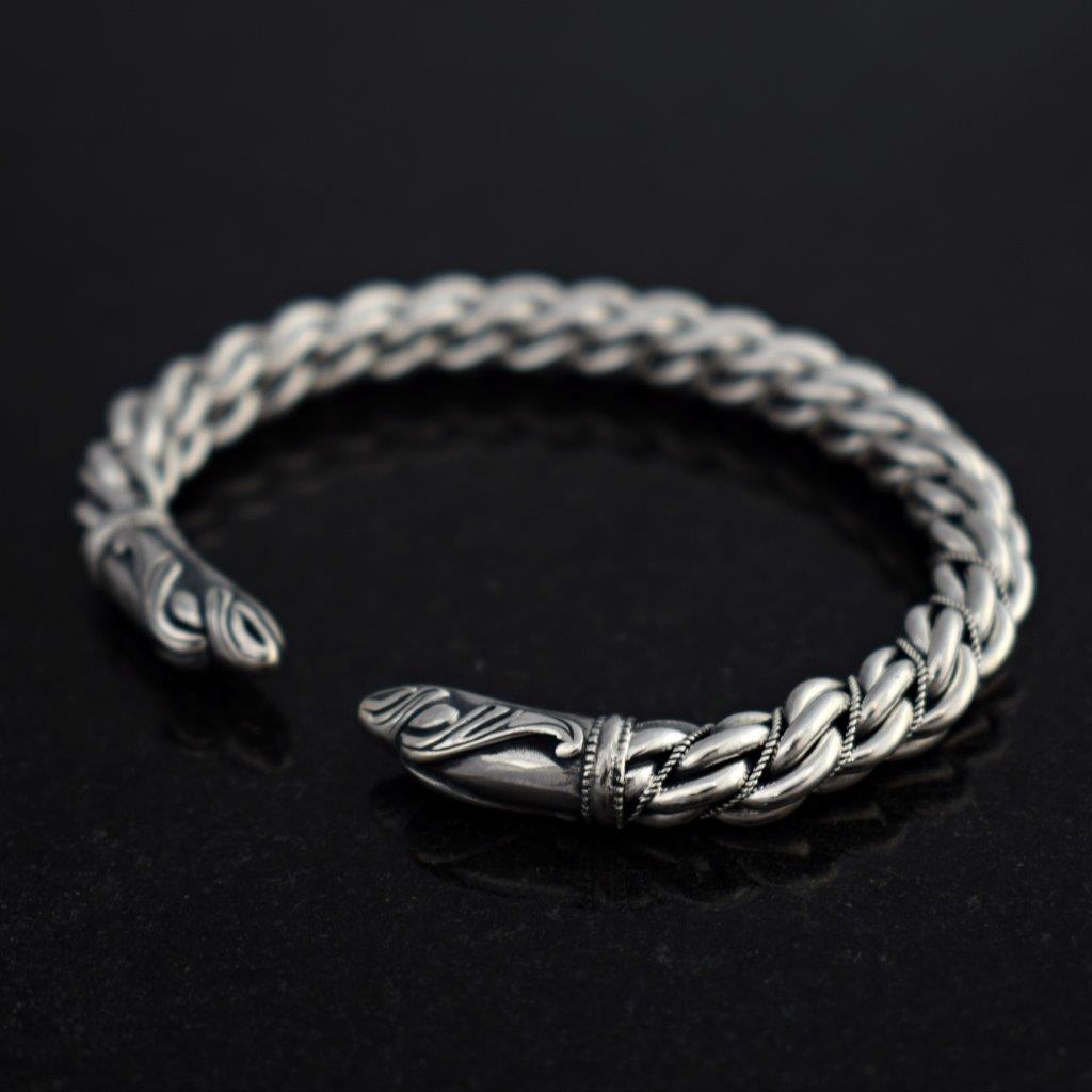 Huginn & Muninn Armring, Silver