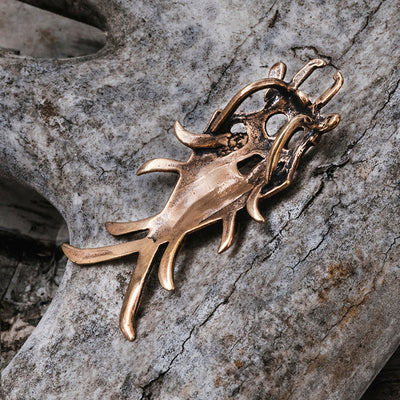 Moesgard Mask Pendant, Bronze