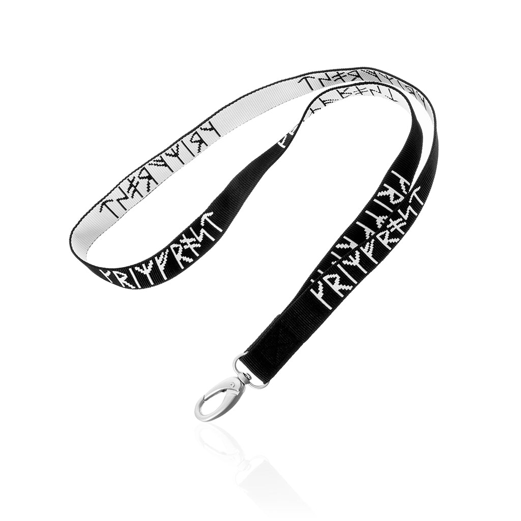 Grimfrost Woven Lanyard, Black