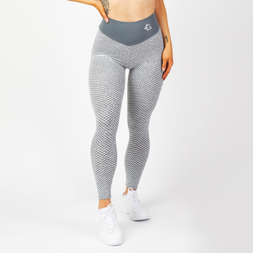 Honeycomb Leggings, White