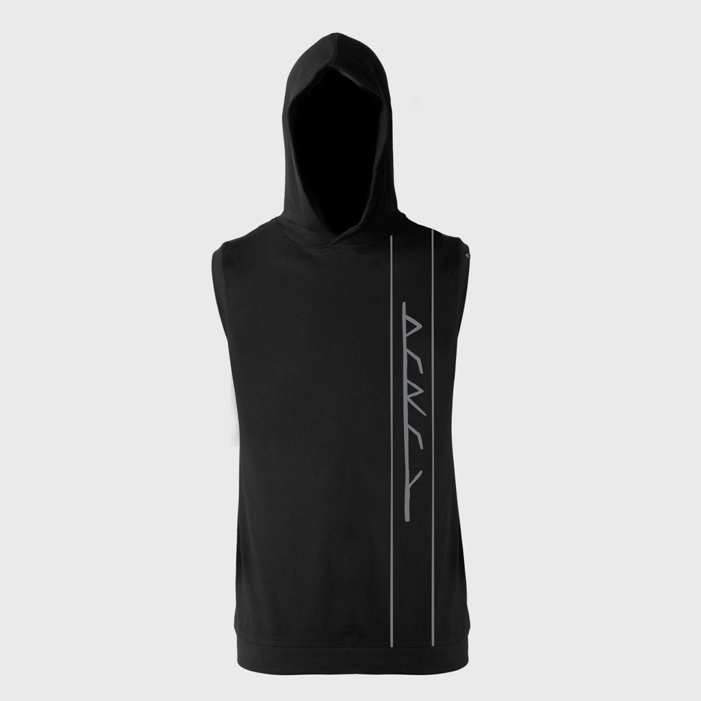 Premium Sleeveless Hoodie, Thor Viki, Black