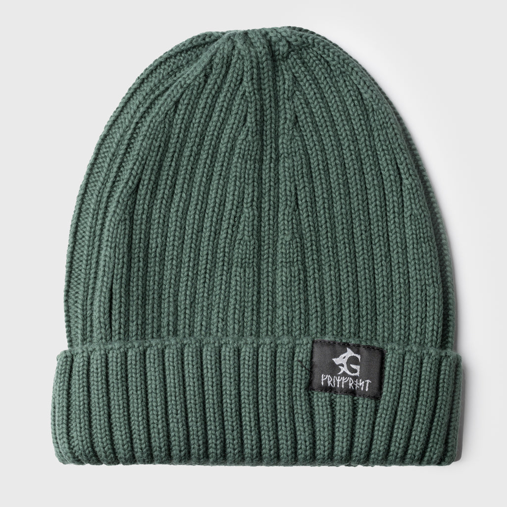 Grimfrost Watch Cap, Green Cotton