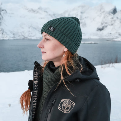 Grimfrost Watch Cap, Green Cotton