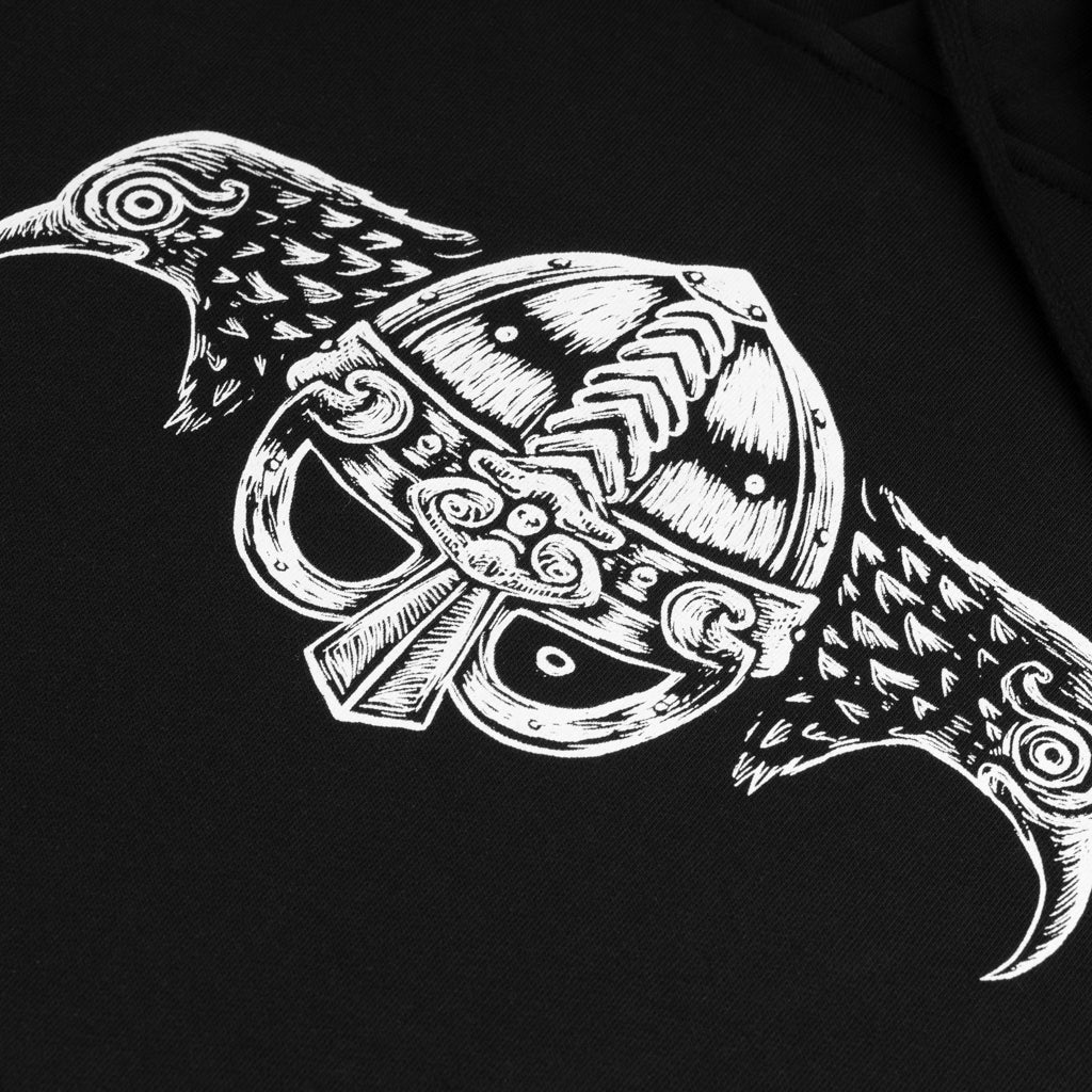 Premium Hoodie, Odin & Ravens, Black