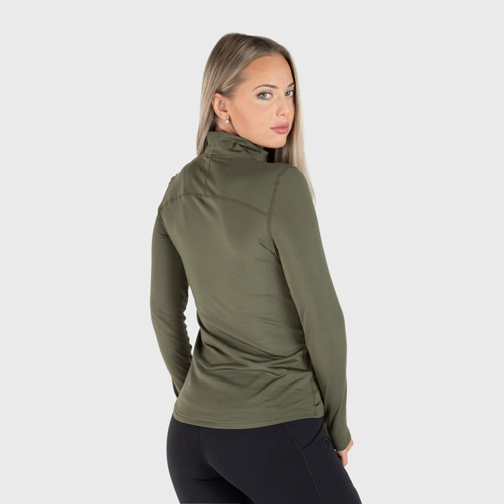 Women's Half Zip, Green