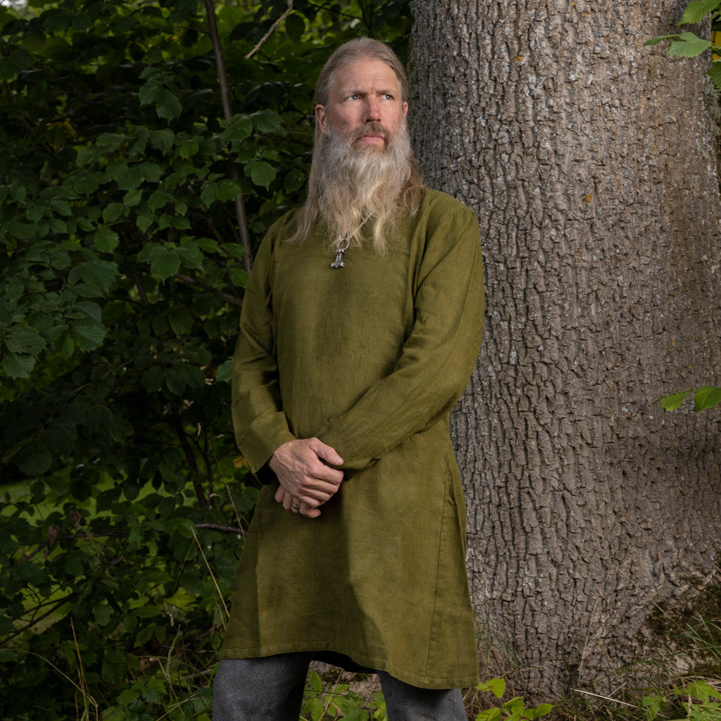 Viking Linen Tunic, Green