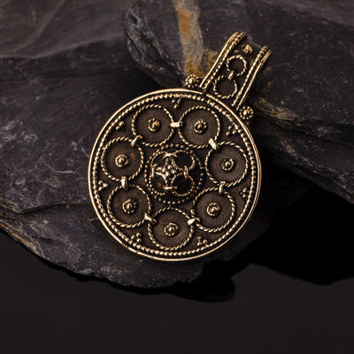 Premium Filigree Pendant, Bronze